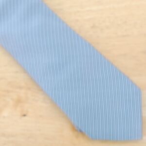 David Donahue Black, Gray, and White Pinstripe Tie